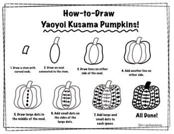 how to draw yayoi kusama pumpkins